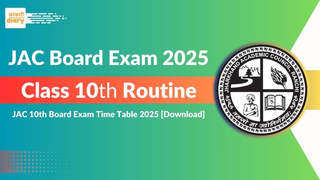 JAC Class 10th Board Exam Time Table 2025 [Download]