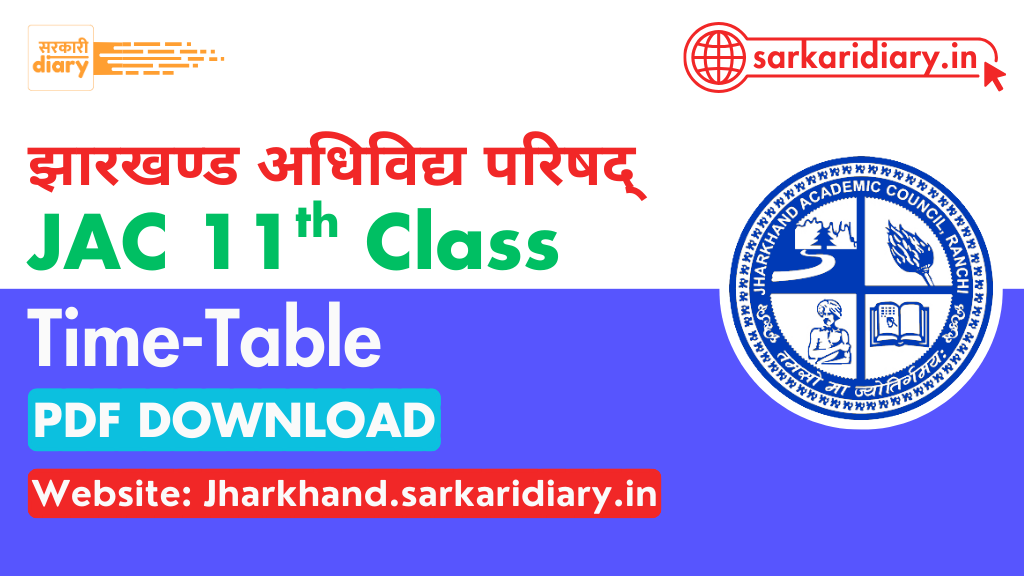 JAC Class 11th Time Table 2025 PDF [Released], Download Exam Schedule & Admit Card